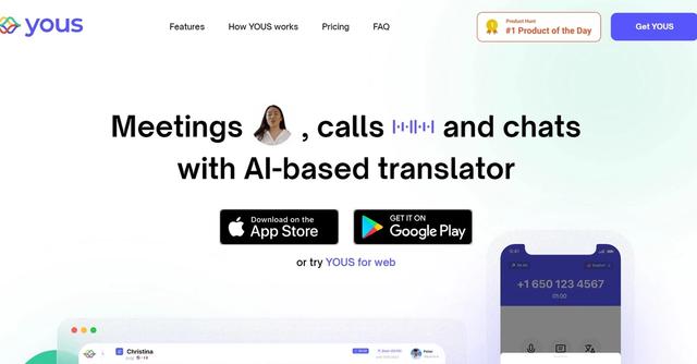 YOUS - Meetings, calls and chats with AI-based translator.