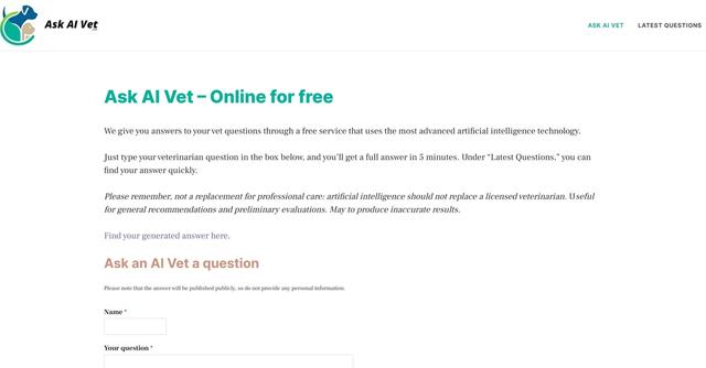 Ask AI Vet - Ask AI Vet – Online for free