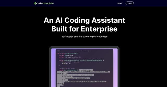 Codecomplete.ai - CodeComplete is developing an Enterprise-focused AI code assistant similar to Github Copilot.