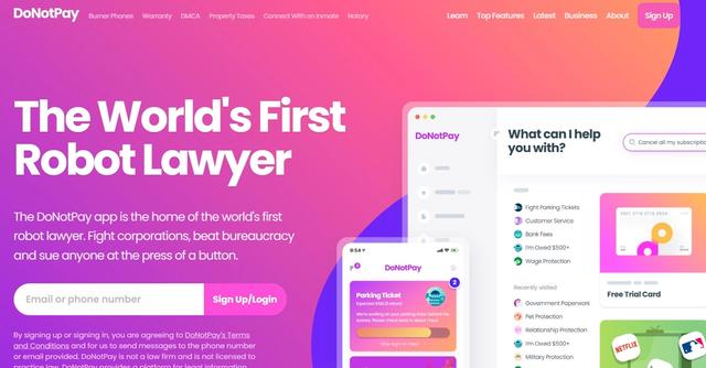 DoNotPay - Robot lawyer helps fight corporations and beat bureaucracy