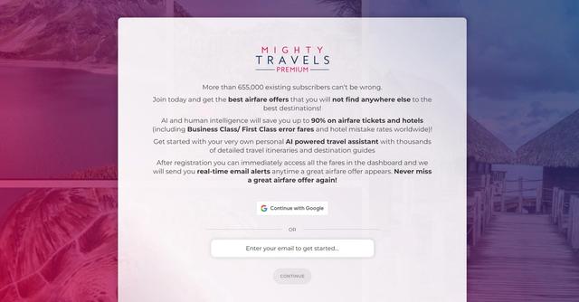 Mighty Travels - AI and human intelligence will save you up to 90% on airfare tickets and hotels