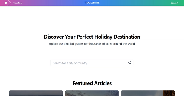 TravelMate - Discover Your Perfect Holiday Destination