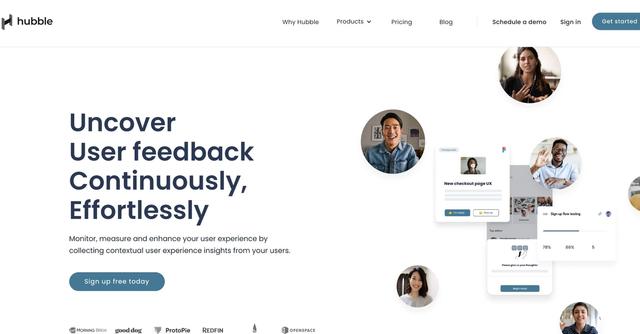 Hubble - Hubble is an in-product user research and feedback platform that enables companies to gather high-quality contextual feedback from targeted users.