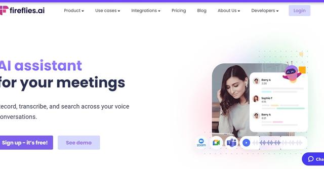 fireflies.ai - AI assistant to record, transcribe, and search your meetings.