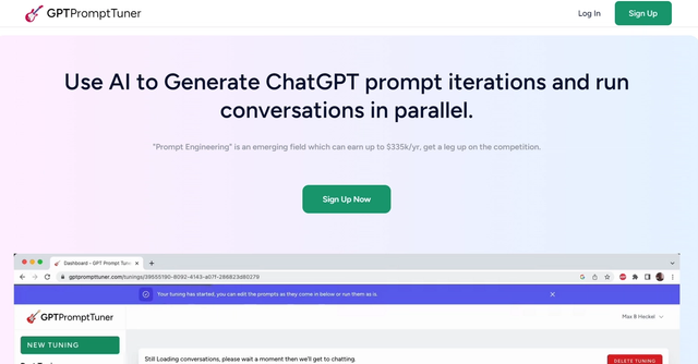 GPT Prompt Tuner - Use AI to Generate ChatGPT prompt iterations and run conversations in parallel.