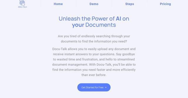Docu-Talk - Efficient document management with quick info retrieval.