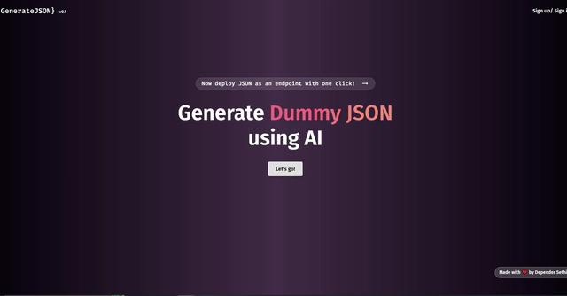 Generate JSON - Rapidly make dummy JSON for software testing.
