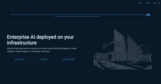 Archesai - Arches AI provides Enterprise AI tools for exploring data using artificial intelligence, enabling the creation of chatbots, search engines, LLM agents, and more.