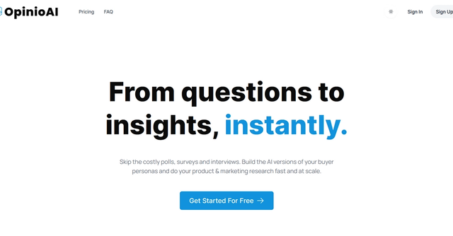 OpinioAI - AI powered research