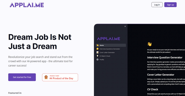 ApplAI - AI-powered job preparation tool that aims to revolutionize the job search process.