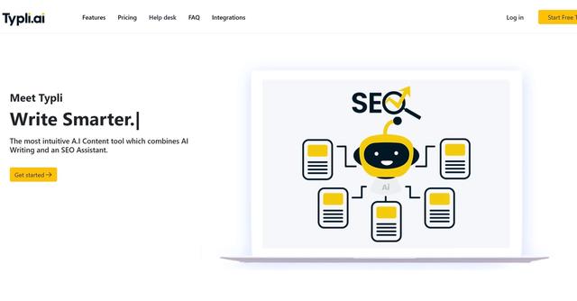 Typli.ai - AI writing assistant and SEO checker for creating long-form content and marketing copies in minutes.