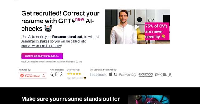 ResumeCheck - Use AI to enhance your CV, eliminate errors, and stand out from the crowd