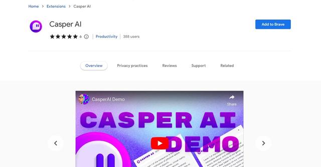 Casper AI - Simplify your workflow by summarizing articles and creating content