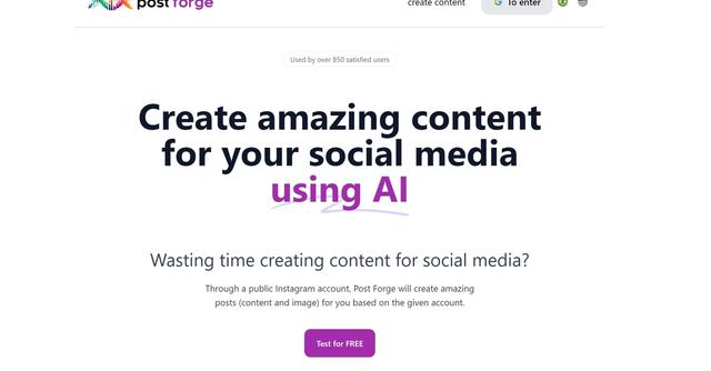 Post Forge - Generate captivating social media content using Post Forge