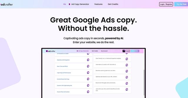 Adcrafter.ai - Automate Google Ads copy from your Landingpage