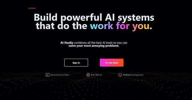 AIStudio - A User-Friendly Platform to Build and Deploy Complex Intelligent Systems Without Coding.