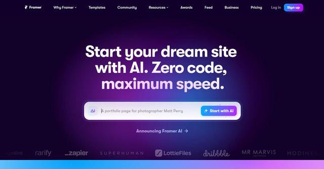 Framer AI - Generate and publish your site with AI in seconds.