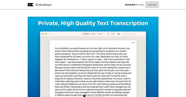 Macwhisper - MacWhisper is a cutting-edge transcription technology developed by OpenAI specifically for Mac computers.