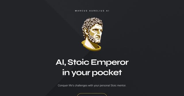 Marcus Aurelius AI - Stoic philosophy chatbot mentorship.