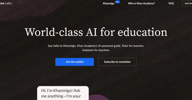 Khan Academy Khanmigo - World-class AI for education