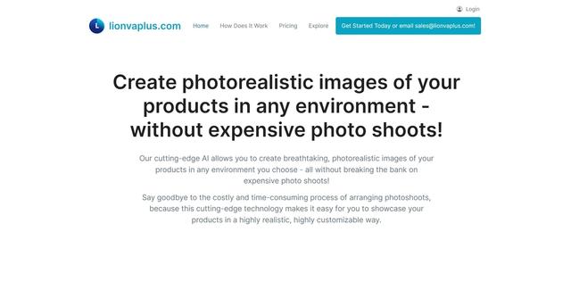 Lionvaplus - AI-Powered Photorealistic Product Image Generation