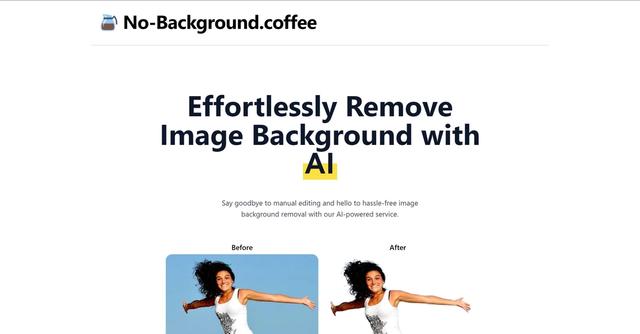 No-Background - Service for accurate and quick image background removal.