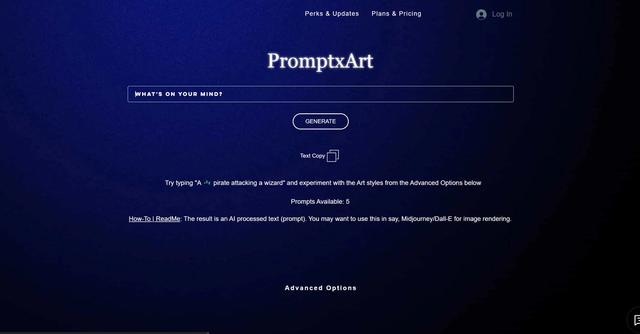 PromptxArt - Creative prompts for art projects generation.