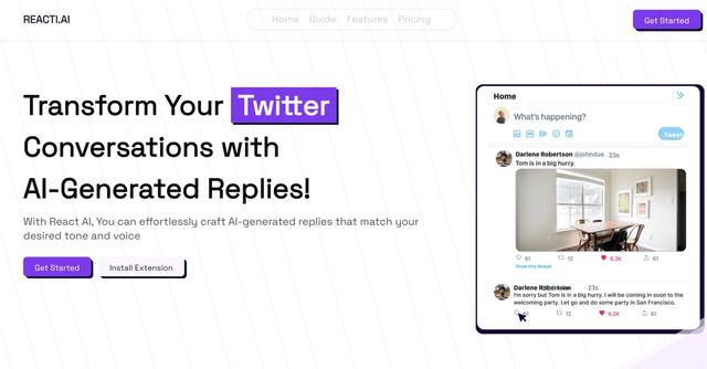 Reacti - Reacti.AI improves Twitter engagement and streamlines social media interactions.