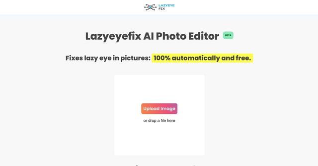 Lazyeyefix Photo Editor - Automatically detect and correct misaligned eyes, providing users with an easy and cost-free solution.