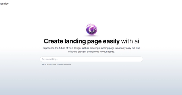 AIPage.dev - Facilitates the quick and efficient creation of visually striking landing pages