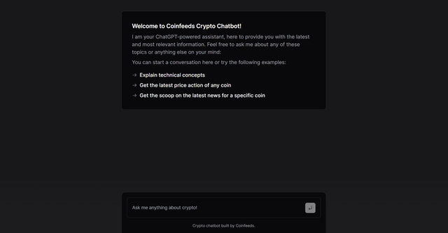 Coinfeeds - Your Crypto Chatbot Companion, ask it anything!