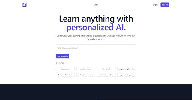 Endless Academy - AI-powered learning tool that provides personalized education on any chosen topic, offering a range of features to customize the learning experience.