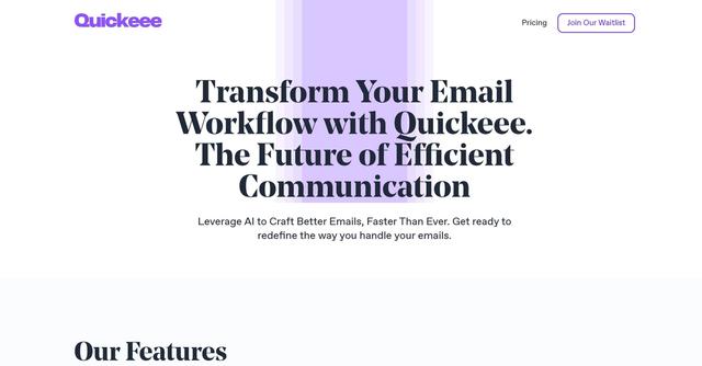 Quickeee - Elevate Your Email Management with AI-Powered Efficiency