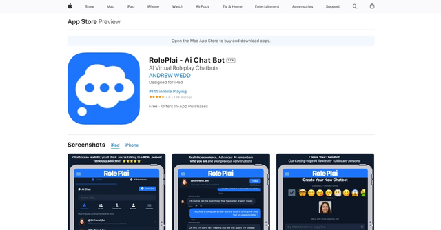 RolePlai - Creates lifelike conversational experiences with customizable virtual personas, fostering personal growth and immersive storytelling.
