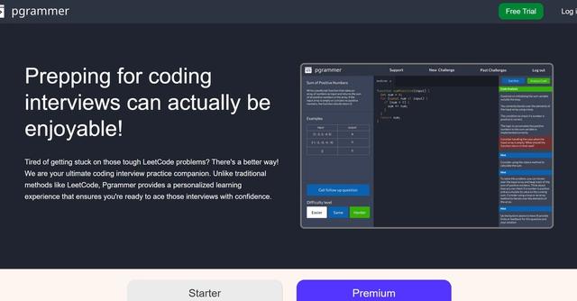 Pgrammer - Transforms coding interview preparation into an enjoyable experience