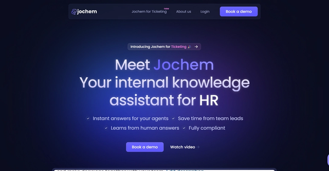 Jochem.ai - Empowers businesses with operational insights through valuable metrics, such as time saved and hot topics, allowing teams to identify and address customer pain points effectively.