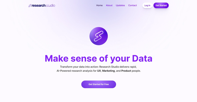 Research Studio - Research analysis tool that transforms data into actionable insights for UX, Marketing, and Product professionals