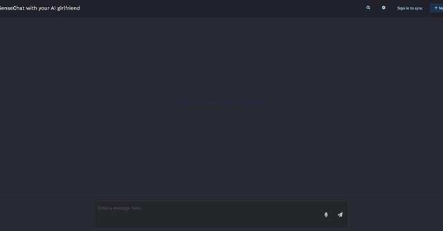 SenseChat - Allows users to engage in interactive and dynamic conversations with an AI-powered virtual girlfriend