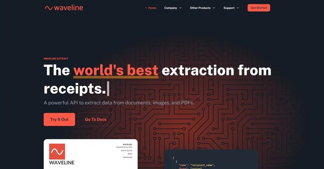Waveline Extract - Data Extraction API for Documents, Images, and PDFs