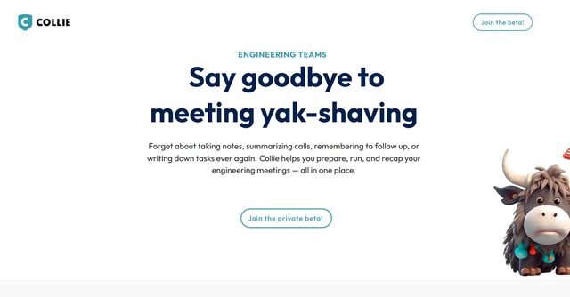 Collie - Remote team management tool tailored for Engineering Managers.