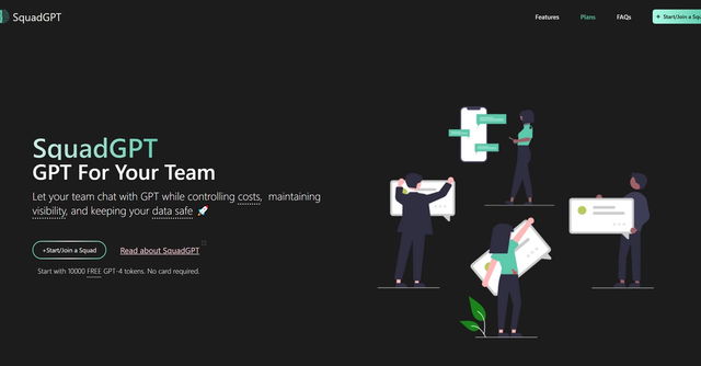 Squad GPT - Enables teams to collaborate and communicate with OpenAI's GPT language models.