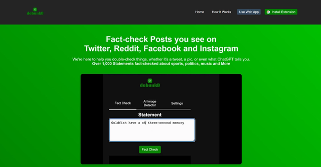 Debunkd - Verify the accuracy and authenticity of online information.