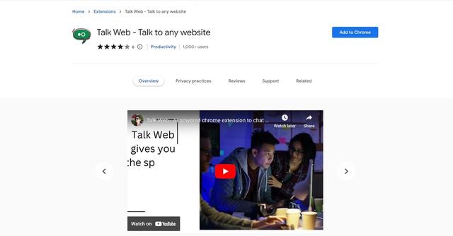 Talk Web - Offers the ability to swiftly access crucial data, summarize lengthy articles, and extract key insights, saving valuable time in the process.