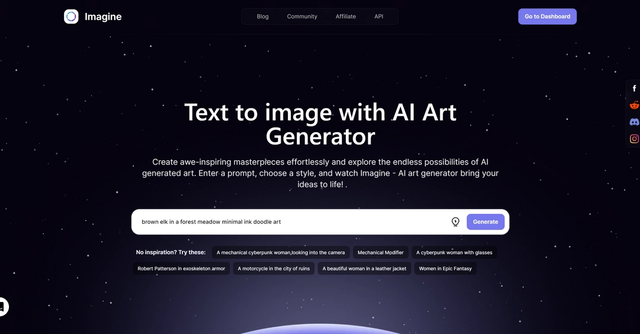 Imagine - Text to image with AI Art Generator