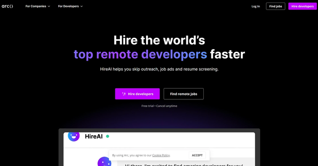 Arc - Unlock Efficiency and Quality in Remote Developer Hiring with AI