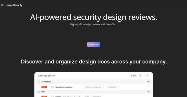Remy Security - Streamline Security Design Reviews with AI