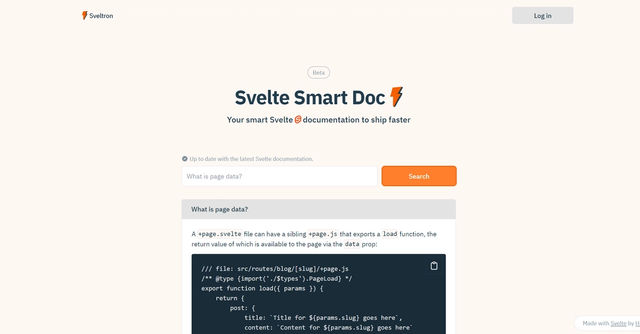 Sveltron - Providing fast access to up-to-date documentation and enhancing the development experience.