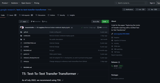 Google T5 - Unified Text-to-Text Transformer