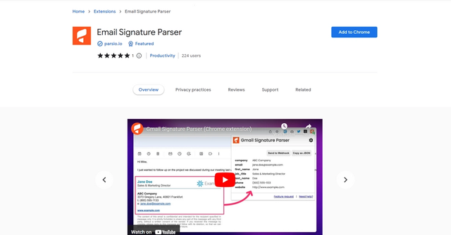 Email Signature Parser - Enhance Your Gmail Experience with Contact Extraction