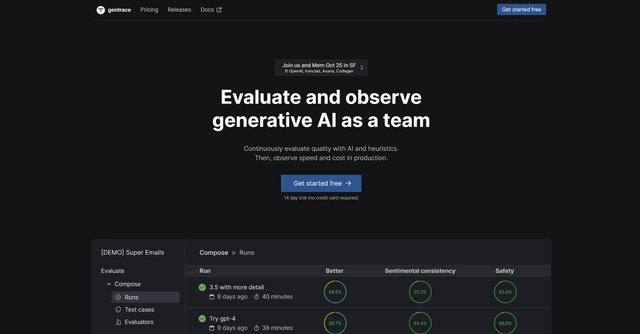 Gentrace - Optimize Generative AI Models with Confidence